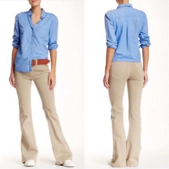 Joie Nouveau Flare Beige stretch jeans 28 #10 - Picture 1 of 9